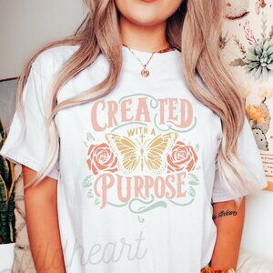Created With A Purpose Graphic T-shirt - White